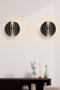 Opviq Lámpara de pared de media esfera Negra (2 piezas)